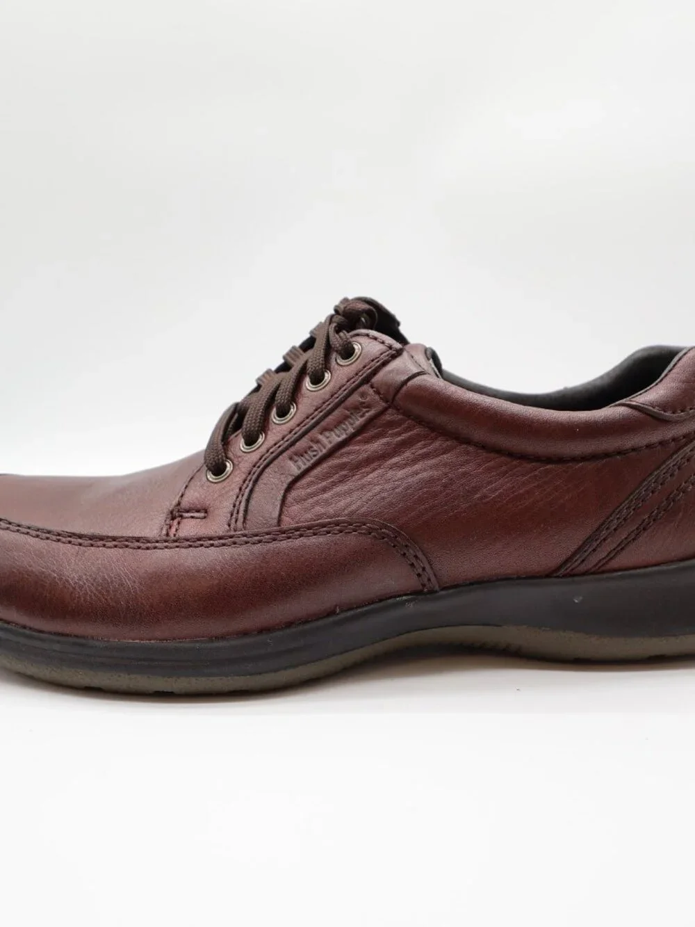 Hush Puppies Approach Oxford Mens 8 Dark Brown Leather Shoes